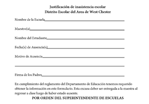 Justificacion de inasistencia escolar